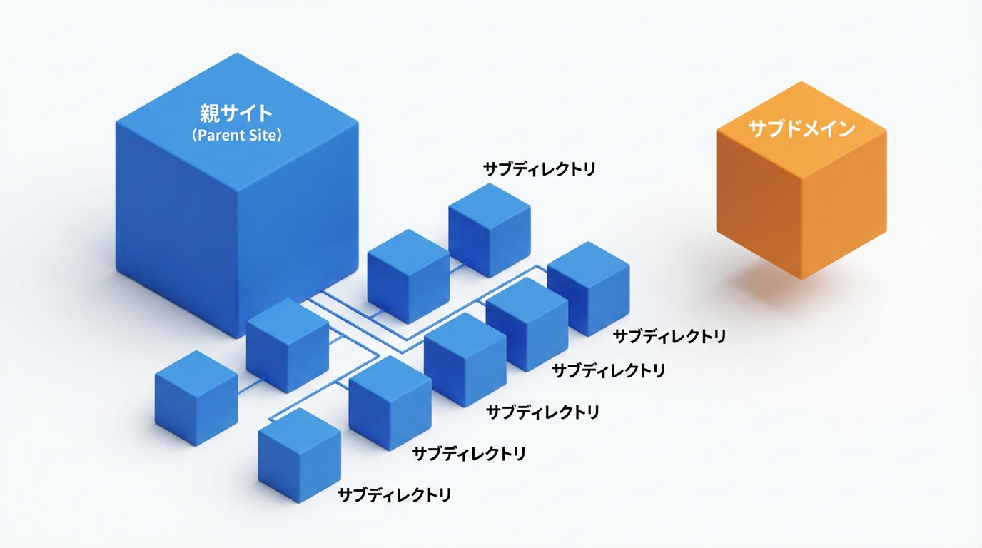 SEO効果検証！サブディレクトリとサブドメインの最終結論。図式